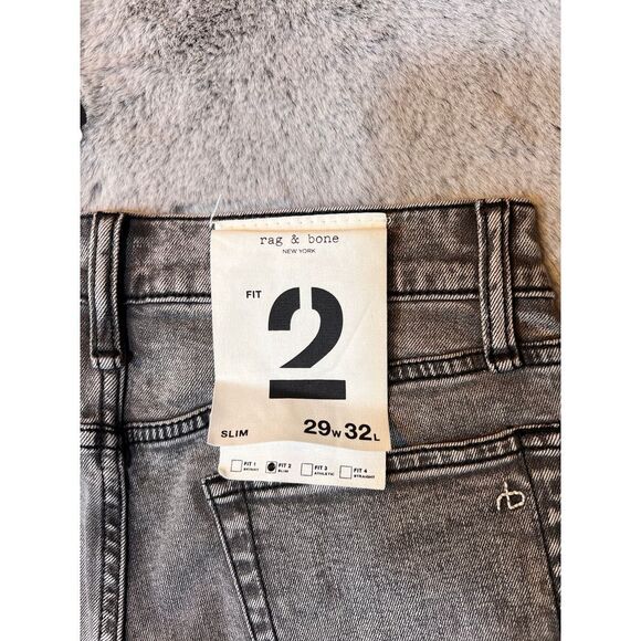 Rag &‎ Bone Greyson Fit 2 Authentic Stretch Gray Denim Jeans Slim Straight 29x32 - Picture 8 of 16